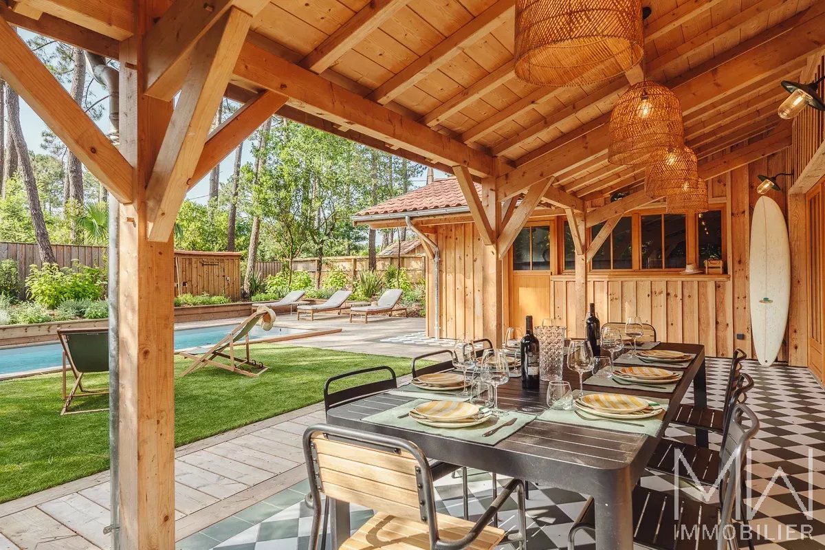 WOODEN VILLA WITH POOL – PETIT PIQUEY – SLEEPS 12