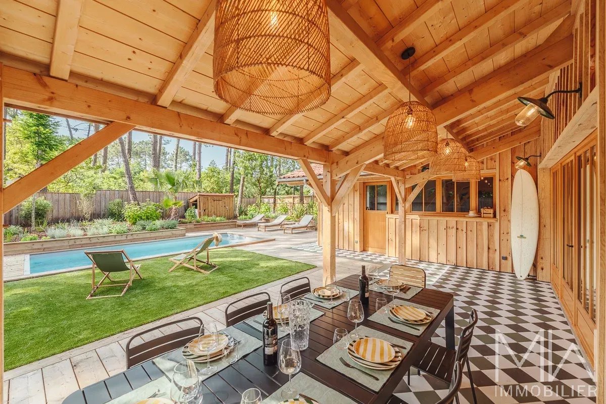 WOODEN VILLA WITH POOL – PETIT PIQUEY – SLEEPS 12