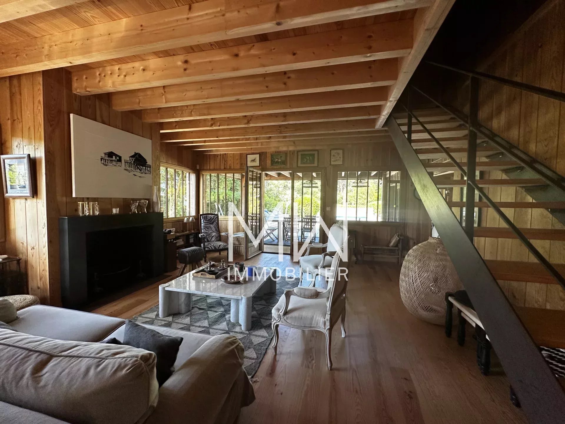 VILLA BOIS AVEC PISCINE – LE CANON – 10 COUCHAGES