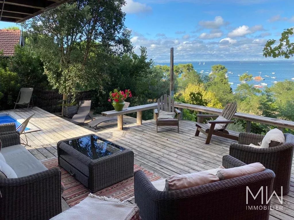 WOODEN VILLA WITH POOL AND PANORAMIC VIEW OF THE BASSIN – LA VIGNE – 12 PEOPLE